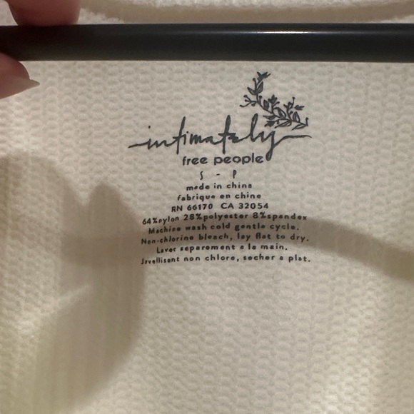 Free People Ivory Ribbed Tank Top - Picture 4 of 5